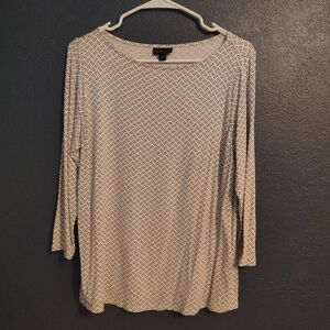 J. Jill Monochrome Patterned Long Sleeve Tee